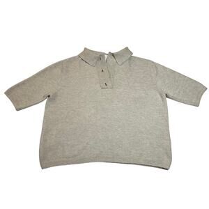 H&M Relaxed Boxy Fit Knit Polo Shirt Size XS Minimalist Old Money Office Classic